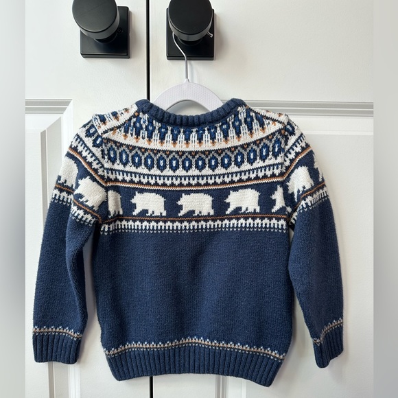 Janie and Jack Boys Navy Polar Bear Sweater (Size 3) - Picture 2 of 5